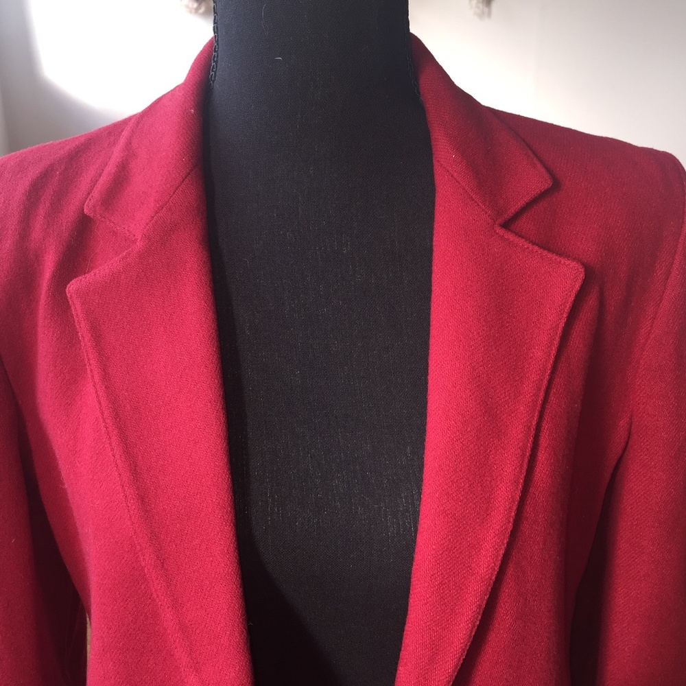 Vintage Burgundy Wool Pleated Skirt Set - Picture 8 of 9